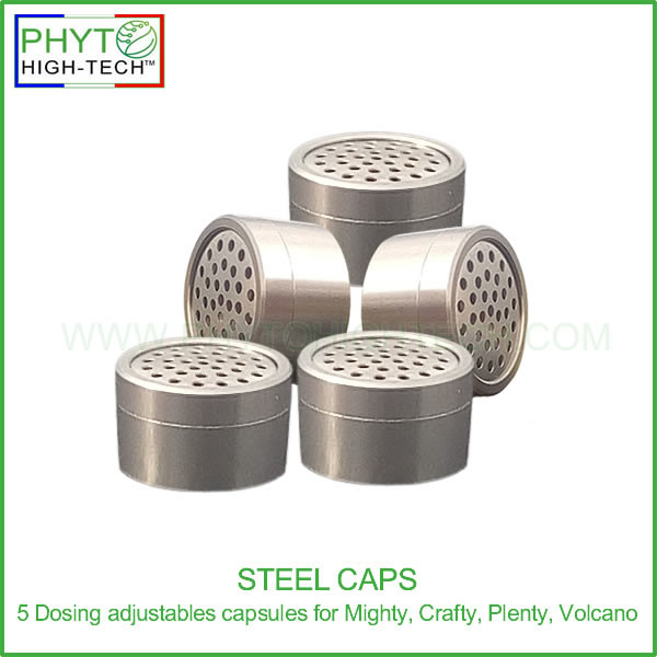 Capsules doseuses Steel Caps en acier inoxydable pour vaporisateur Mighty  et Crafty